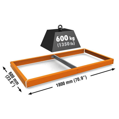 Estante adicional simonforte naranja 180x60x30cm