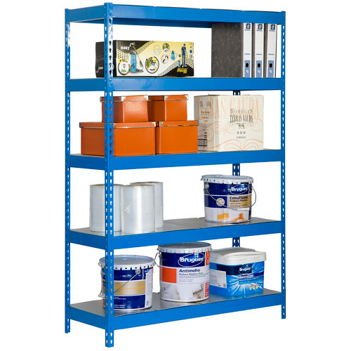 Estanteria bricoforte metal azul/galva 200x120x45cm