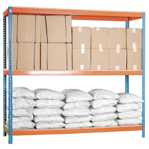 Estanteria ecoforte 3 azul/naranja/madera 200x150x60cm