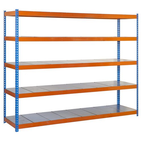 Estanteria ecoforte azul/naranja/galva 200x120x45cm