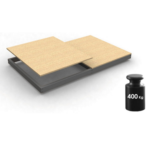 Estante adicional ecoforte gris/madera 120x60x4,2cm
