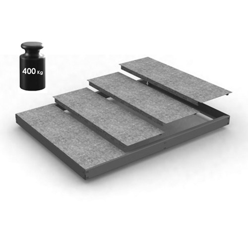 Estante adicional ecoforte gris/galva 180x45x4,2cm