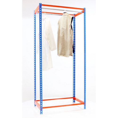 Estanteria simonclothing 2 colgadores azul/naranja