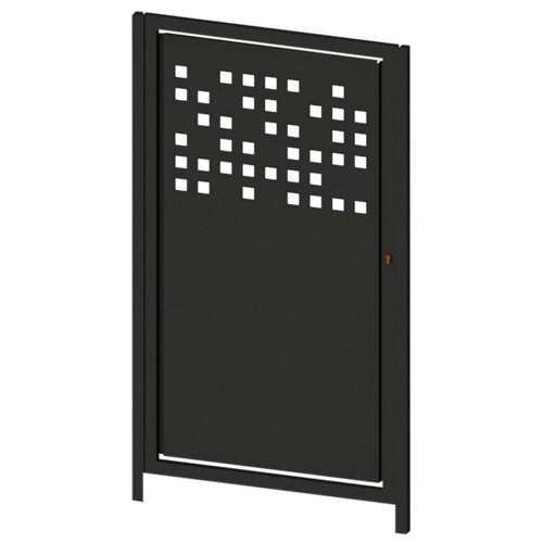 Puerta peatonal tetris up negro 100x150 cm