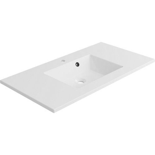 Lavabo modern resina blanco 91x11.2x48.5 cm