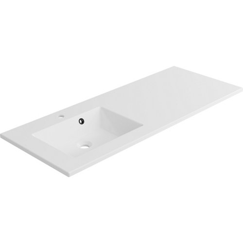 Lavabo modern resina blanco 121x11.2x48.5 cm