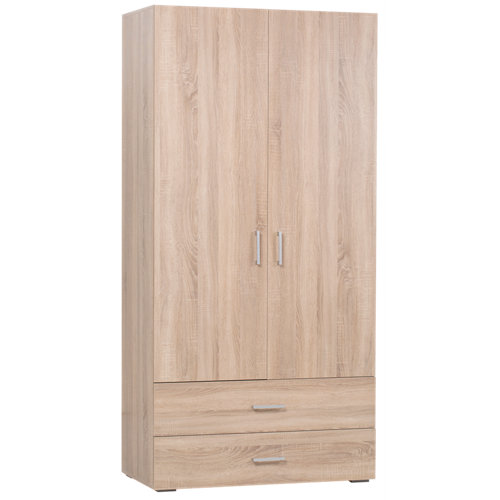 Armario serie one roble cambrian abatible 2 puertas y 2 cajones gr 200x100x50cm