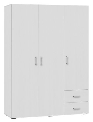 Armario One blanco abatible puertas y cajones pequeños 200x150x50cm · LEROY MERLIN