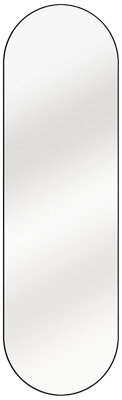 Espejo enmarcado ovalado Oblong negro INSPIRE 140 x 40 cm