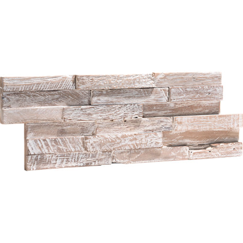 Revestimiento adhesivo serie ultrawood blanco 18x49,5 cm