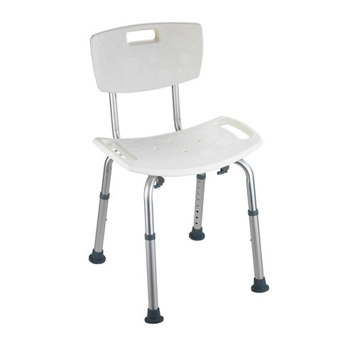Taburete de baño secura blanco 54x85.5 cm de la marca Wenko en acabado de color Blanco fabricado en Aluminio