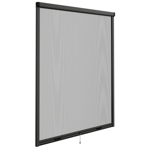 Mosquitera enrollable elite color gris para ventana de 100x140 cm (ancho x alto)