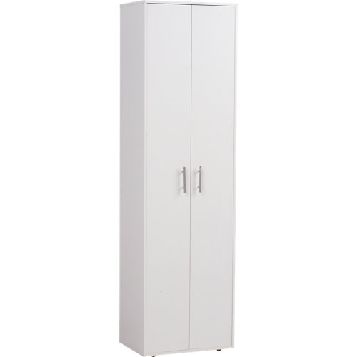 Armario madera en kit en color blanco de 210x60x42 cm con 2 puertas