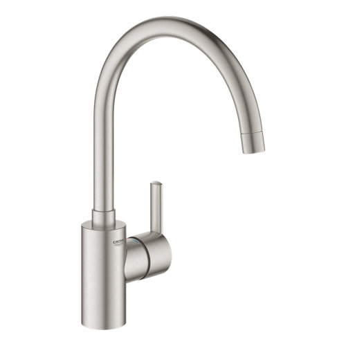 Grifo de cocina monomando con caño alto grohe feel supersteel new cromado