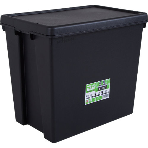 Caja bambox reciclada negro de 52x39x60 cm 92l