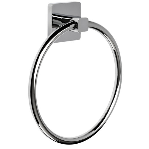 Toallero epsilon gris / plata cromado brillante 21x27 cm