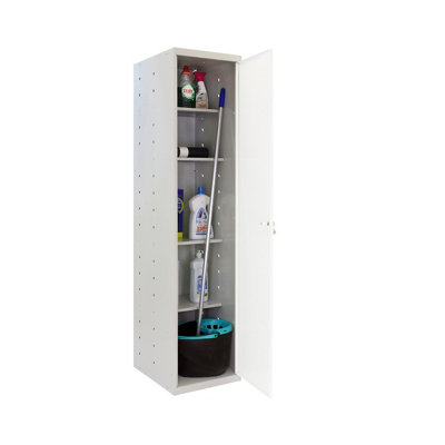 Armario montado cabinet 1 puerta 4 estantes blanco · LEROY MERLIN