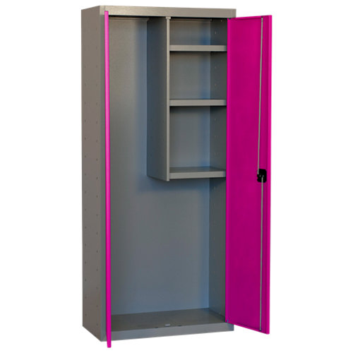 Armario montado cabinet 2 puertas 3 estantes rosa