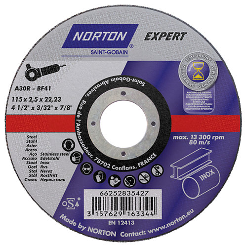 Disco de corte metal norton expert ø115 mm 2,5mm