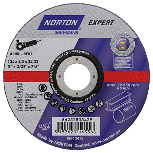 Disco de corte metal norton expert ø125 mm 2,5mm