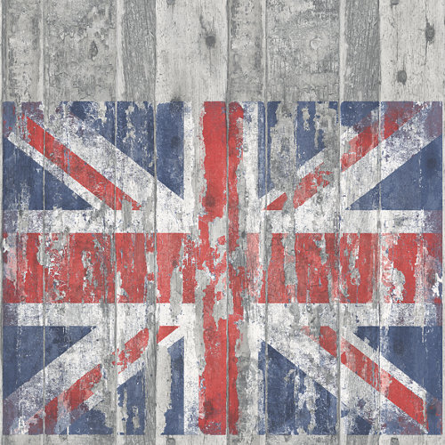 Papel bandera inglesa gris 5,3 m²