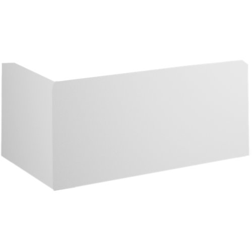 RodapiéS 22 Rodapié liso con pasacable de mdf revestido papel blanco de 2.25 m de longitud