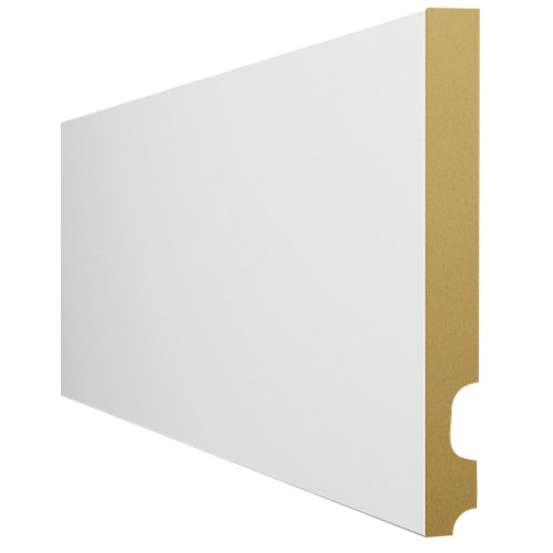 Marquesina de madera de abeto de 139x 80cm 27 Zócalo liso con pasacable de mdf revestido papel blanco de 2.25 m de longitud