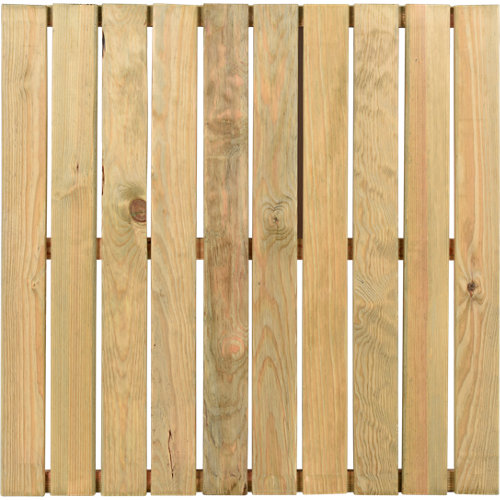 Baldosa de madera verde 100x100 cm y 40 mm