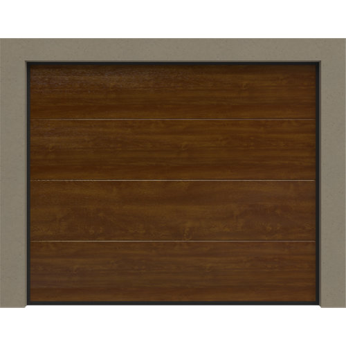 Puerta garaje seccional primo motorizada roble 250x212,5 cm