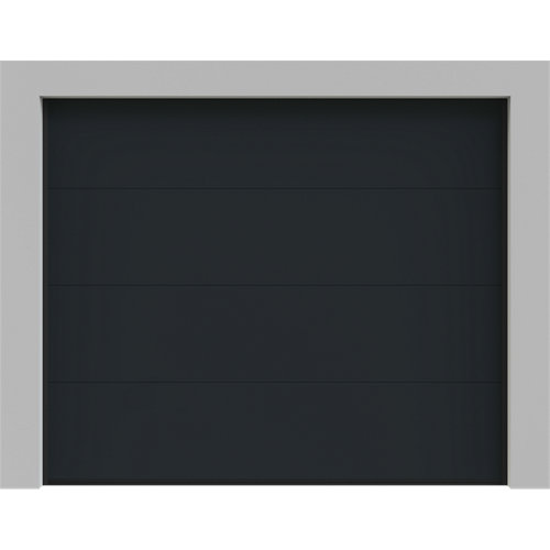 Puerta garaje seccional motorizada gris 250x212,5 cm