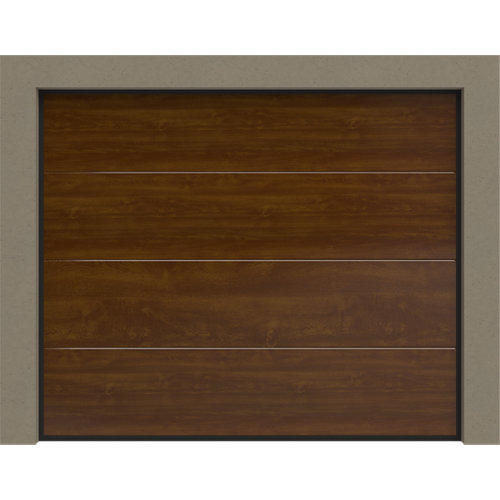 Puerta garaje seccional motorizada roble 250x212,5 cm