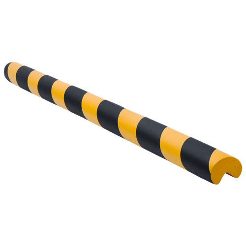 Protector columna garaje ángulo negro y amarillo