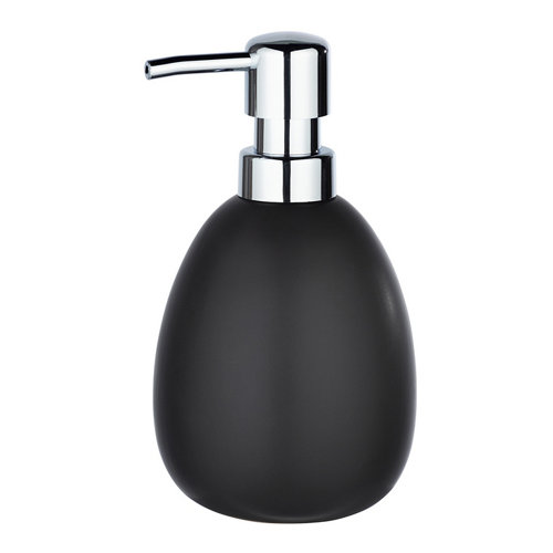 Dispensador de jabón polaris negro mate de la marca Wenko en acabado de color Negro fabricado en Cerámico