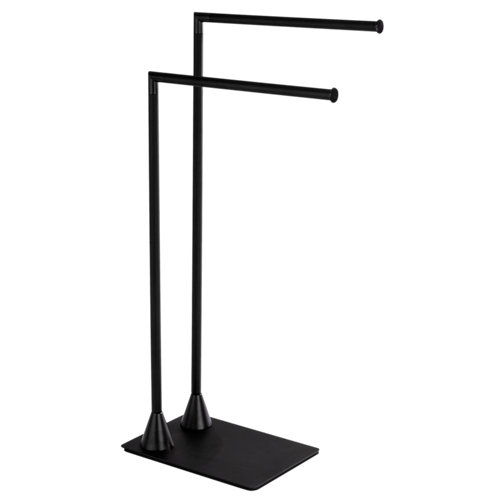 Toallero de pie hella negro mate 43.5x78.5 cm de la marca Wenko en acabado de color Negro fabricado en Acero