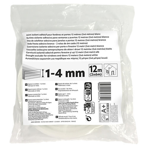 Burlete blanco 12 m