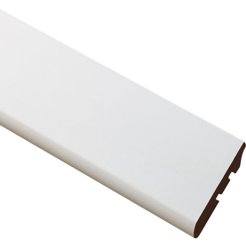 Rodapié liso mdf blanco 6x260x1,2 cm