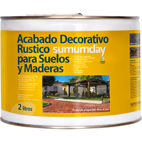 Acabado decorativo rústico para suelos y maderas 2l