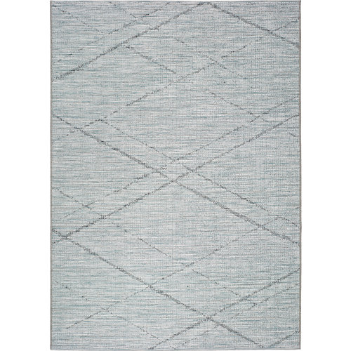 Alfombra azul polipropileno in-out weave 9315 77 x 150cm