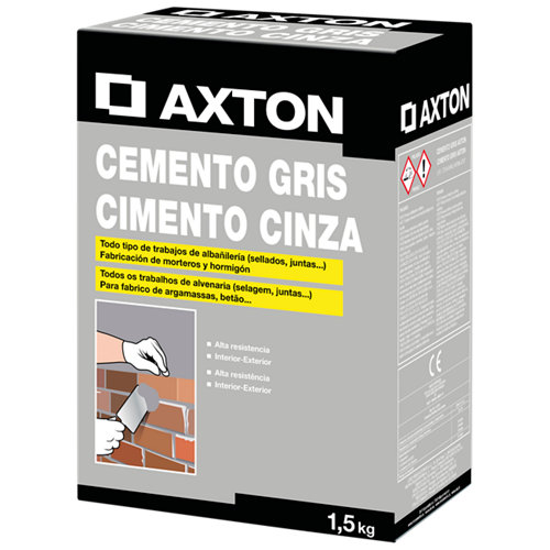 Cemento gris axton 1 5 kg