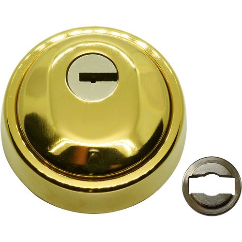 Escudo de seguridad para cilindro hoplon latón dorado