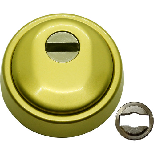 Escudo de seguridad para cilindro hoplon dorado pintado