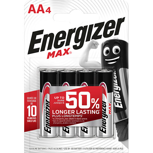 Pack 4 pilas lr06 energizer maxpowerseal