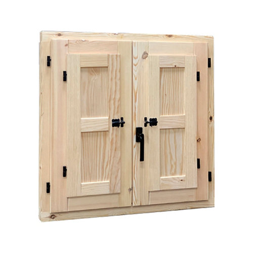 Ventana de madera practicable de 80x80 cm