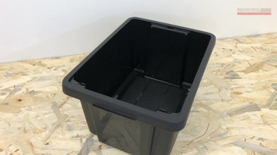 Caja Plastico Negro De 20x39x29 Cm Y Capacidad De 16 L Leroy Merlin