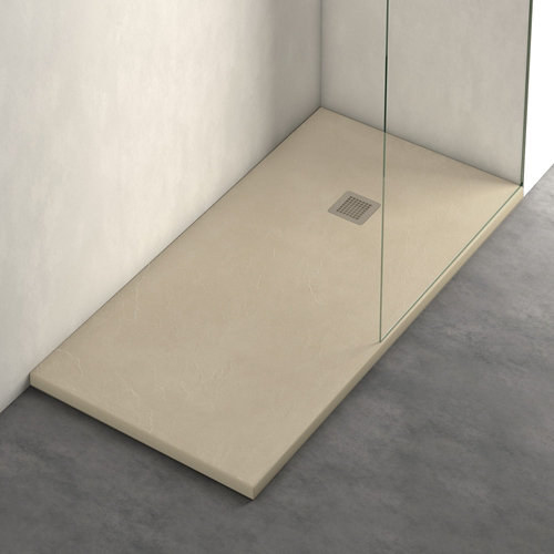Plato ducha rectangular resina 100x70 cm crema tg