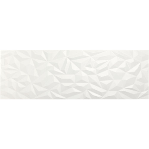 Azulejo cerámico arctic 30x90 white mat 3d origami artens