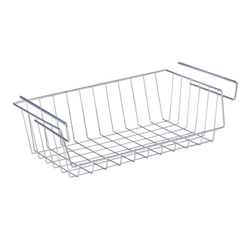 Cesto organizador cromo brillante 44 x 15 x 27 cm