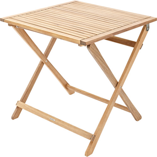 Mesa de jardín baja de madera solis marrón de 50x50x50 cm