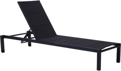 Tumbona de jardín Aquila de aluminio antracita 65x102x199 cm · LEROY MERLIN