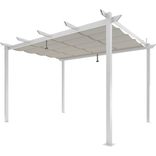 Pérgola de aluminio naterial omega blanco de 282x400 cm